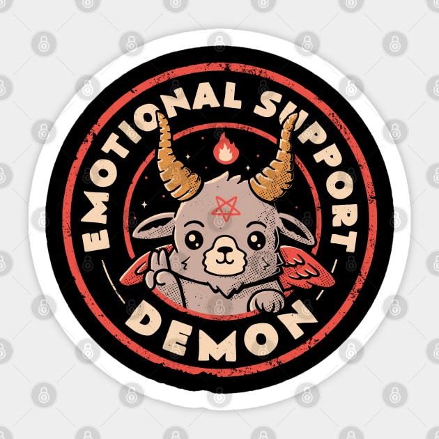 Emotional Support Demon - Funny Evil Baphomet Gift Sticker by eduely